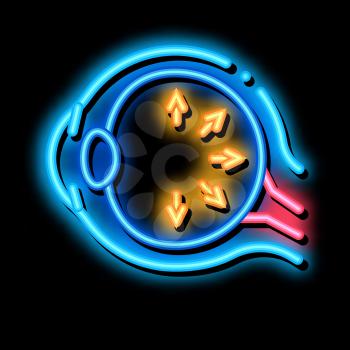 Eyeball Disorder neon light sign vector. Glowing bright icon Eyeball Disorder Sign. transparent symbol illustration