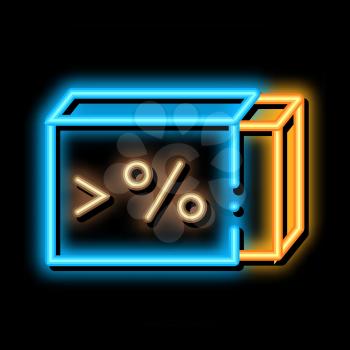 high percentage butter neon light sign vector. Glowing bright icon high percentage butter sign. transparent symbol illustration