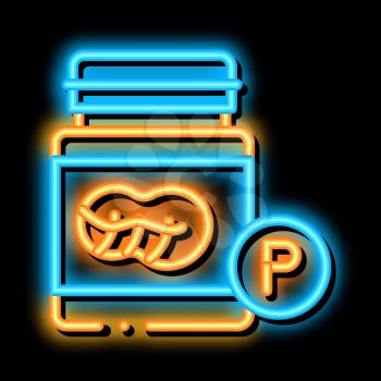 bottle of fats neon light sign vector. Glowing bright icon bottle of fats sign. transparent symbol illustration