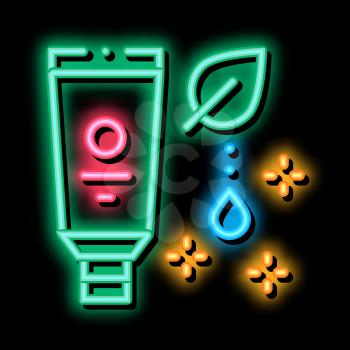 nutritious cream neon light sign vector. Glowing bright icon nutritious cream sign. transparent symbol illustration
