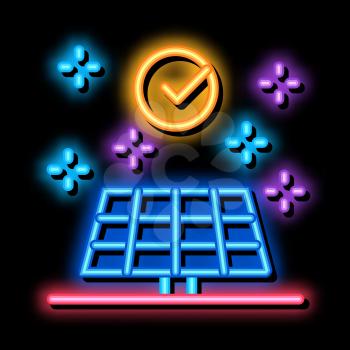 long battery life neon light sign vector. Glowing bright icon long battery life sign. transparent symbol illustration