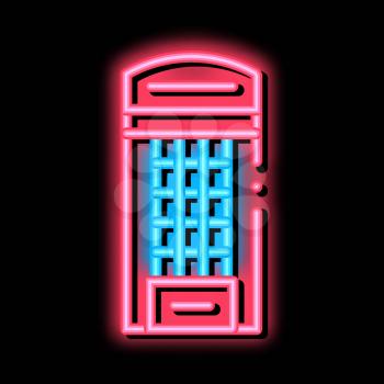 call machine neon light sign vector. Glowing bright icon call machine sign. transparent symbol illustration