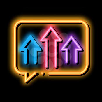 road selection neon light sign vector. Glowing bright icon road selection sign. transparent symbol illustration