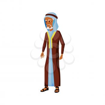 arabian old man business center cartoon vector. arabian old man business center character. isolated flat cartoon illustration