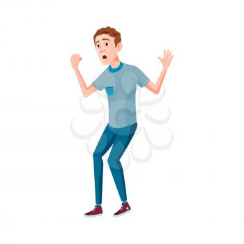 casucasian man screaming and support sportive team on sport arena cartoon vector. casucasian man screaming and support sportive team on sport arena character. isolated flat cartoon illustration