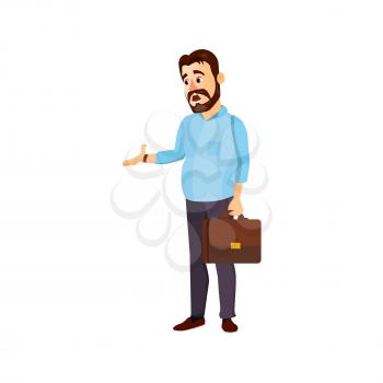 frustrated man company worker from salary cartoon vector. frustrated man company worker from salary character. isolated flat cartoon illustration