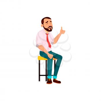 laughing man thumb up in comedy club cartoon vector. laughing man thumb up in comedy club character. isolated flat cartoon illustration