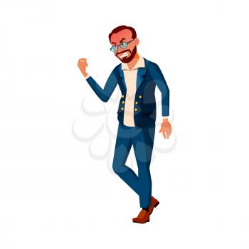 angry man supervisor shouting at employees in conference room cartoon vector. angry man supervisor shouting at employees in conference room character. isolated flat cartoon illustration