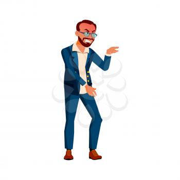 angry boss man shouting at employee in office cartoon vector. angry boss man shouting at employee in office character. isolated flat cartoon illustration