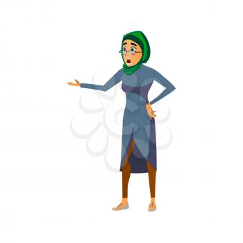 muslim woman screaming on children in park cartoon vector. muslim woman screaming on children in park character. isolated flat cartoon illustration