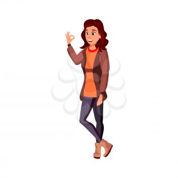 cute woman approving friend choice in clothing shop cartoon vector. cute woman approving friend choice in clothing shop character. isolated flat cartoon illustration