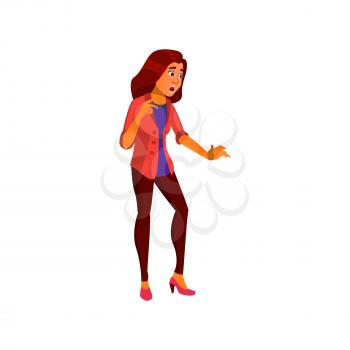 shock expression woman saw mouse in office cartoon vector. shock expression woman saw mouse in office character. isolated flat cartoon illustration