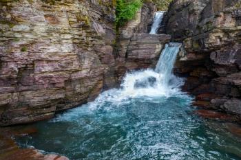 St Mary Falls in Montana