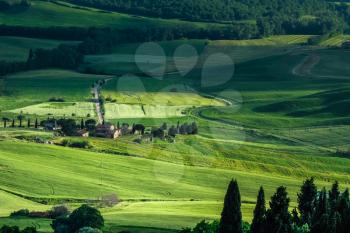 Farmland in Val d'Orcia Tuscany