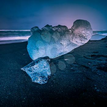 Iceberg on Jokulsarlon Beach