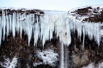 Frozen Waterfall near Vik Iceland