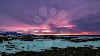 Dawn Breaking near Jokulsarlon