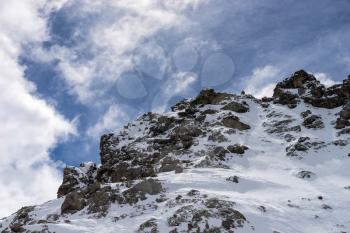 View from Sass Pordoi in the Upper Part of Val di Fassa