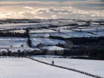 Snowy landscape near Gateshead, Tyne and Wear