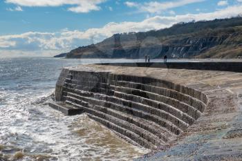 The Cobb Harbour Wall in Lyme Regis