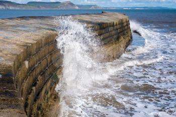 The Cobb Harbour Wall in Lyme Regis