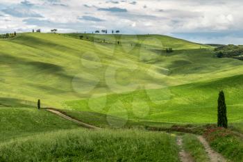 View of the Scenic Tuscan Countryside