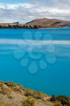 Scenic view of colourful Lake Tekapo in New Zealand