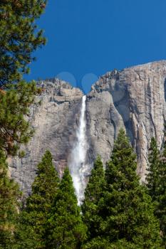 Yosemite Waterfall on a beautiful summer's day