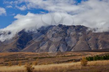 Countryside around Lake Tekapo in New Zealand