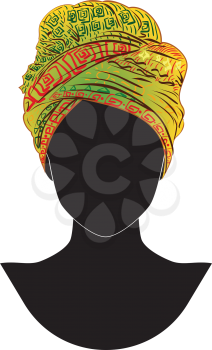 Native fashion head wrap, turban, african tribal style clothing.