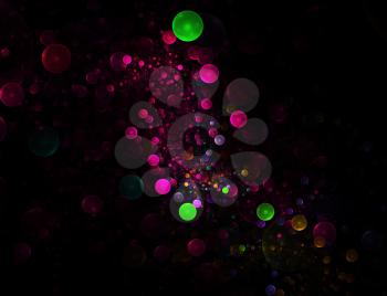 Abstract colourful 3D bubbles fractal background

