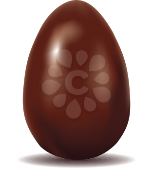 Tasty chocolate egg, illustration was made with gradient mesh.