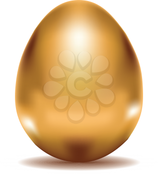 Shiny golden egg, illustration was made with gradient mesh.