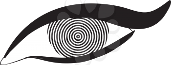 Simple flat eye of a monster abstract illustration.
