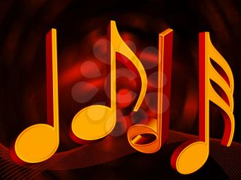 Musical notes abstract background for art design
