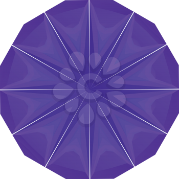 Abstract colorful round background made of purple polygons.