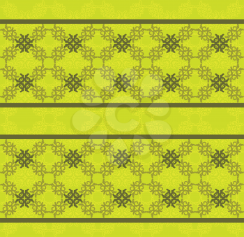 Illustration of green floral lace pattern texture background.