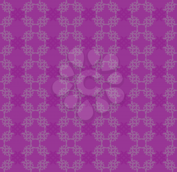 Illustration of abstract retro purple floral pattern texture background.