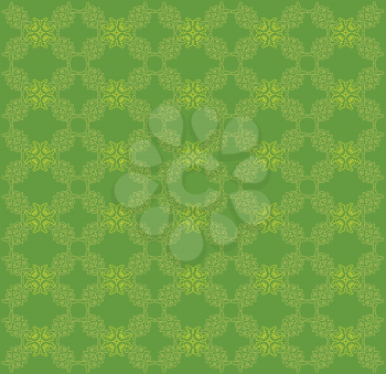 Illustration of abstract vintarge green floral pattern texture background.
