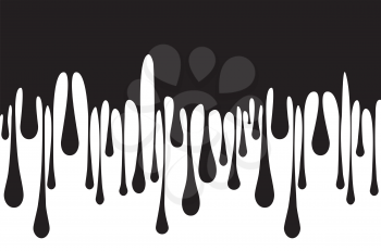 Abstract background with black dripping paint, liquid or oil.