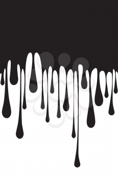 Abstract background with black dripping paint, liquid or oil.