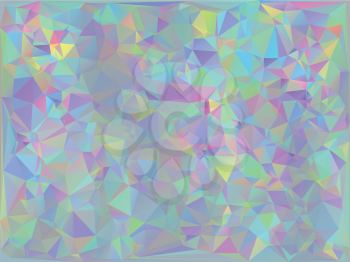 Trendy stylized iridescent polygons, abstract holographic background.