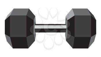 Abstract fitness club logo, dumbbells design illustration.