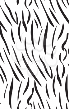 Abstract black tiger stripes, exotic animal skin pattern design background.