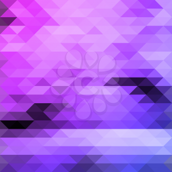 Bright triangles purple and blue colours, abstract square background