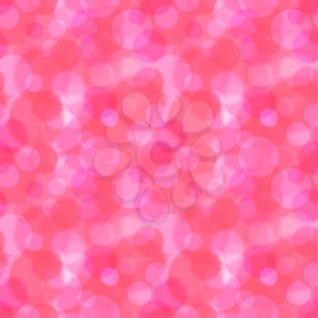 Bright pink and red bokeh abstract seamless pattern