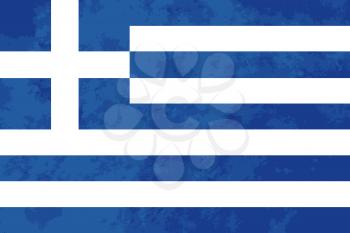 True proportions Greece flag with grunge texture