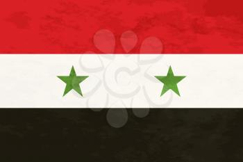 True proportions Syria flag with grunge texture