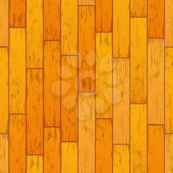Bright yellow wooden boards in row seamless pattern