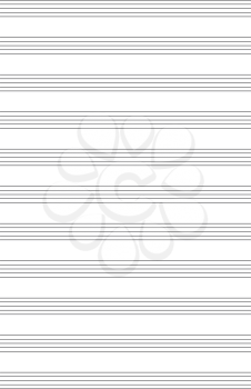 Music empty blank note stave a4 sheet